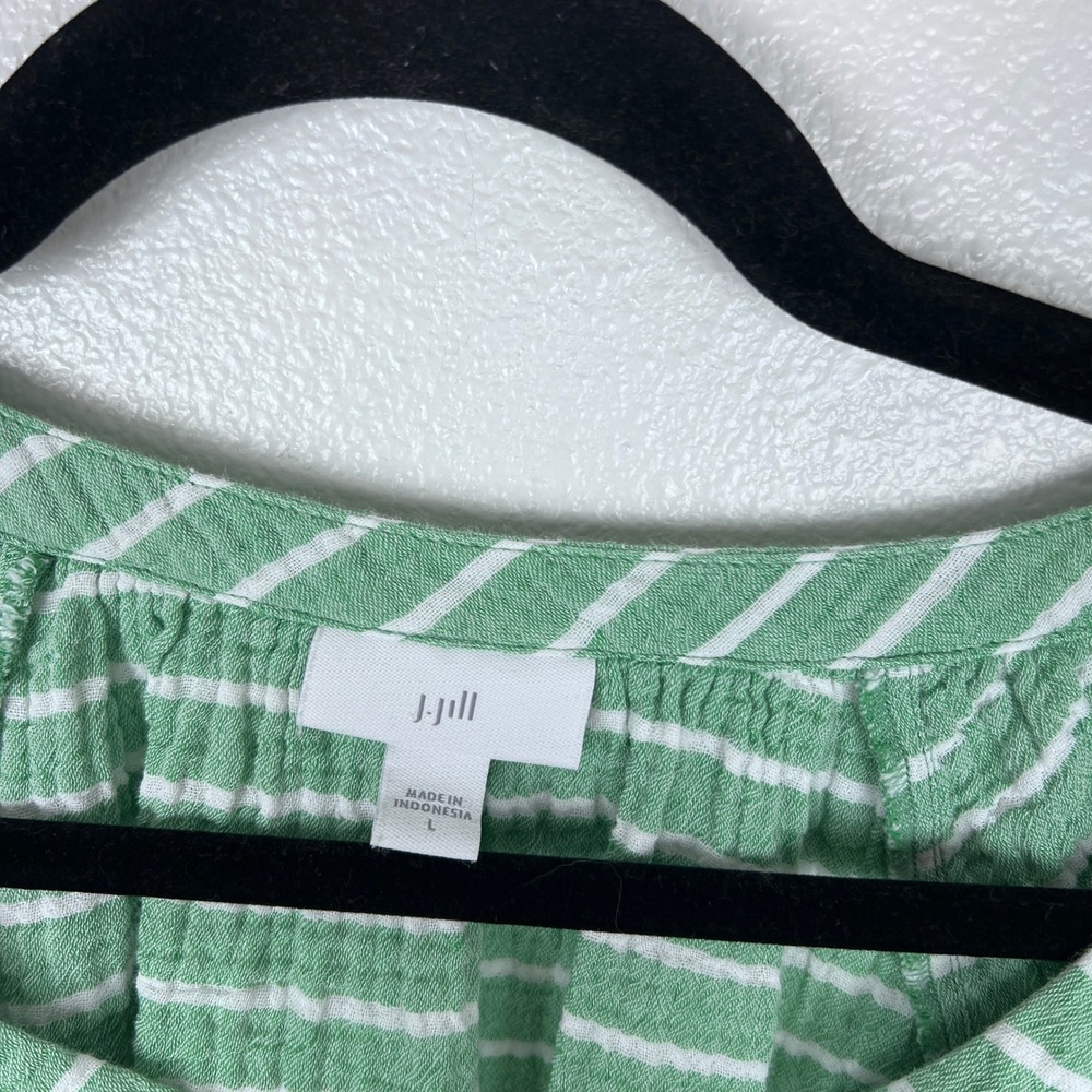 J. Jill Women's Striped Long Sleeve Top Sz L - Picture 2 of 7